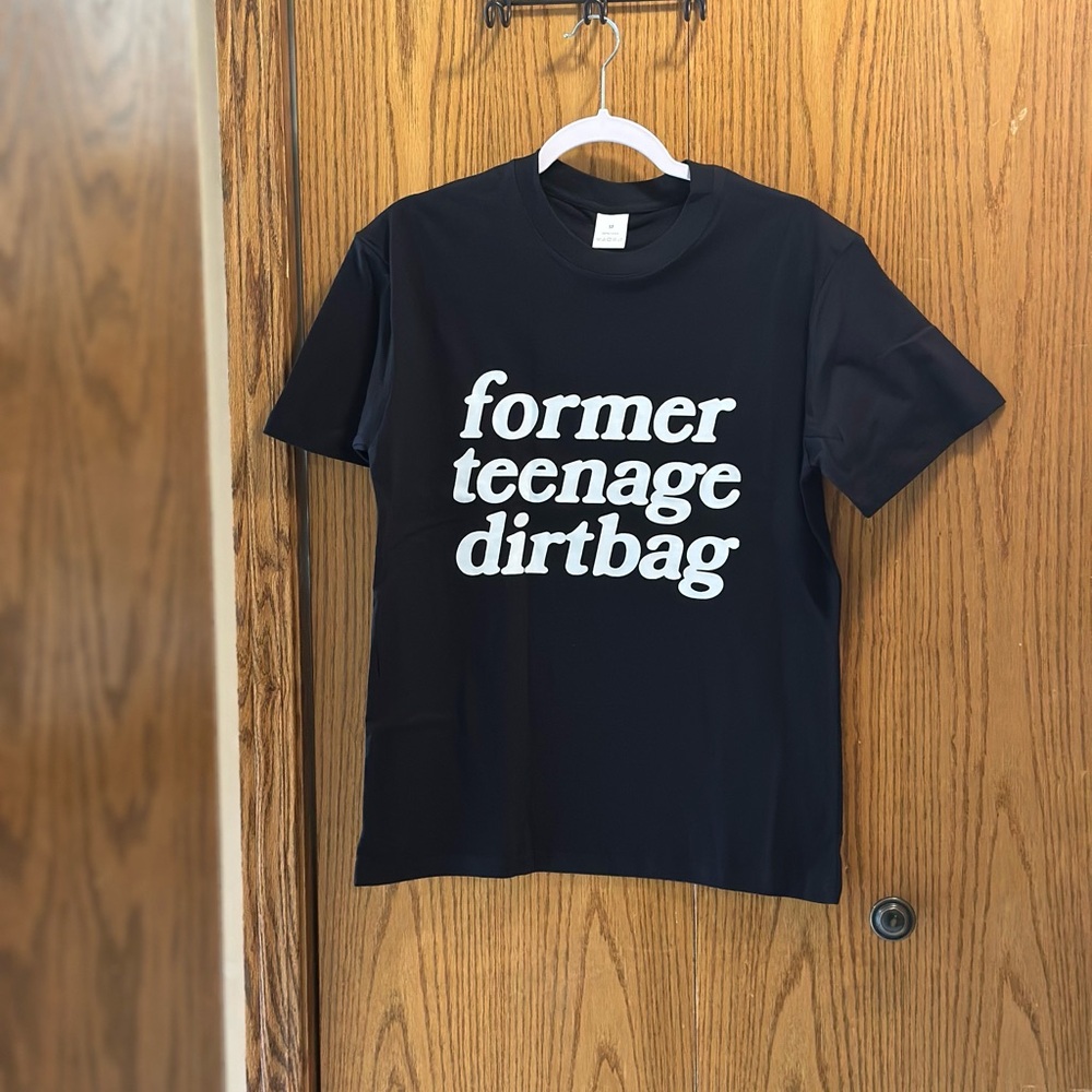 Black Graphic Tee - "former teenage dirtbag"